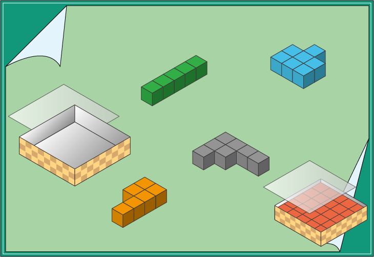 ブロック箱詰めパズル