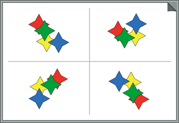 �ԈႢ�T���N�C�Y�@�F�Ɣz�u