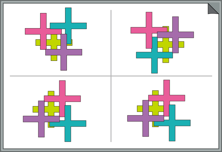 �ԈႢ�T���N�C�Y�@�F�Ɣz�u