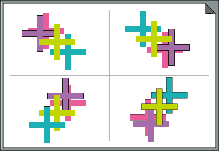 �ԈႢ�T���N�C�Y�@�F�Ɣz�u