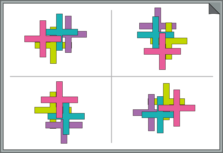 �ԈႢ�T���N�C�Y�@�F�Ɣz�u