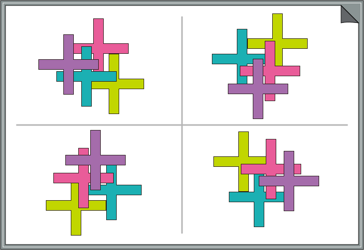 �ԈႢ�T���N�C�Y�@�F�Ɣz�u