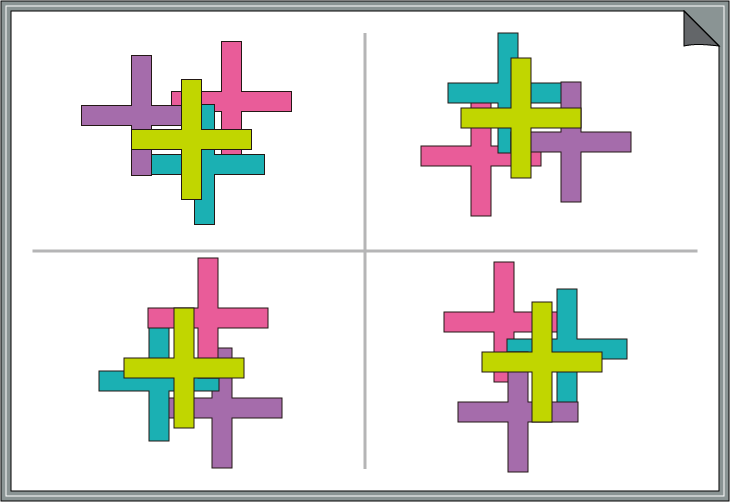 �ԈႢ�T���N�C�Y�@�F�Ɣz�u