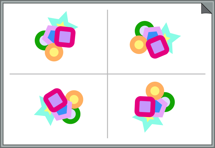 �ԈႢ�T���N�C�Y�@�F�Ɣz�u